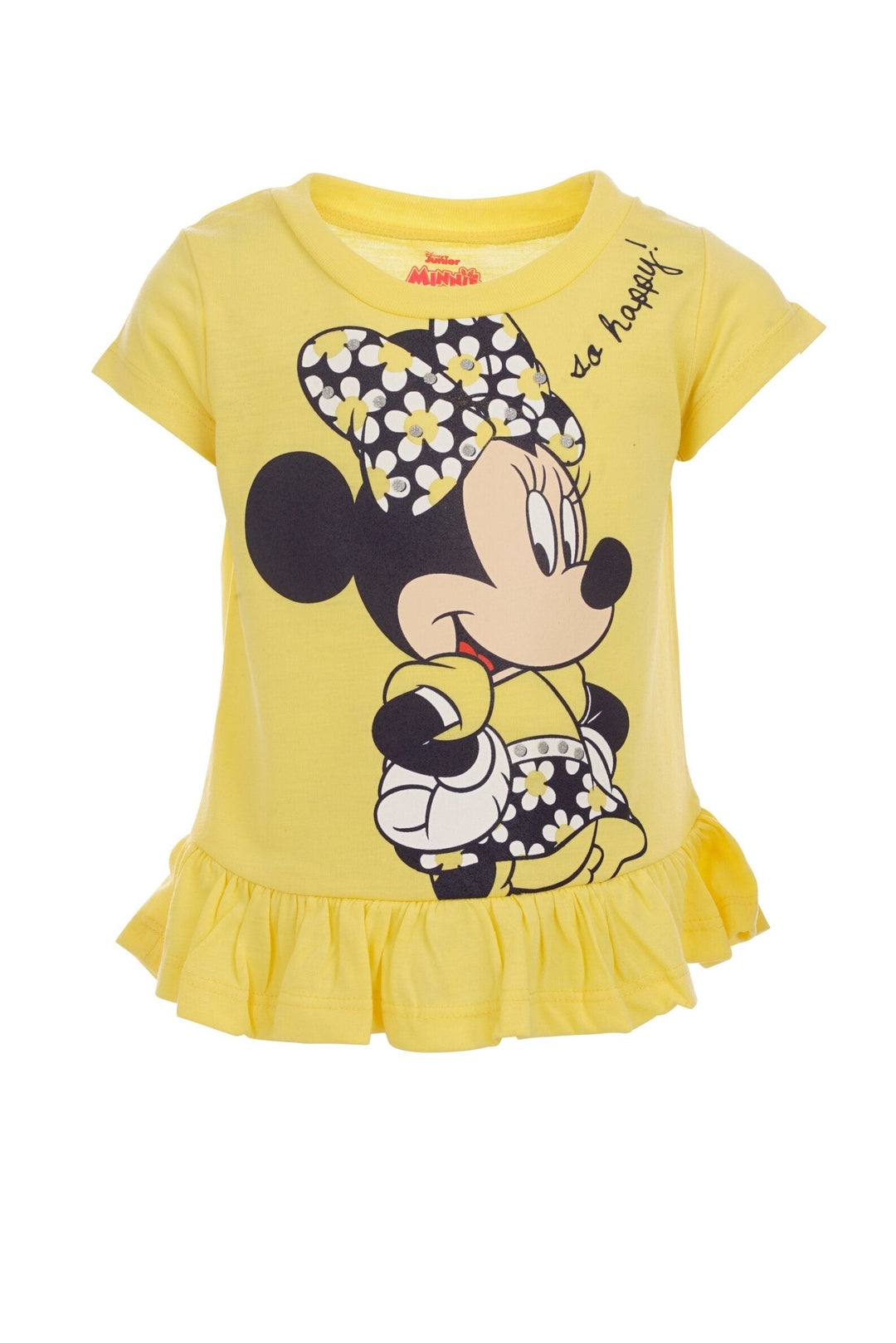 Minnie Mouse Peplum T - Shirt and Bike Shorts Outfit Set - imagikids