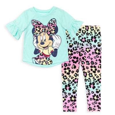 Conjunto de camiseta y calzas de Minnie Mouse