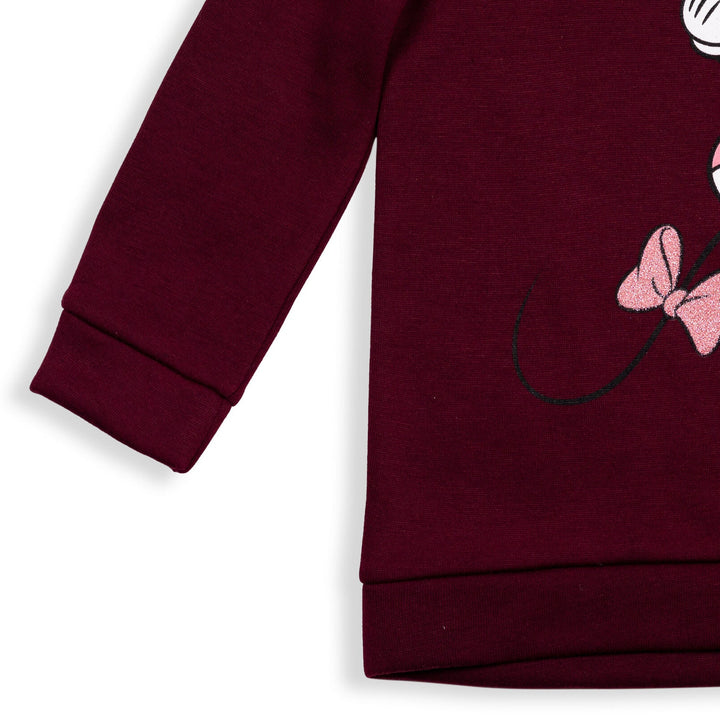 Minnie Mouse Pullover Crossover Fleece Hoodie and Leggings Outfit Set - imagikids