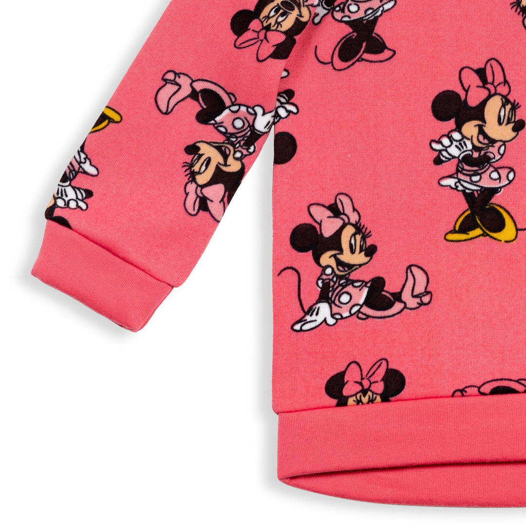 Minnie Mouse Pullover Crossover Fleece Hoodie and Leggings Outfit Set - imagikids