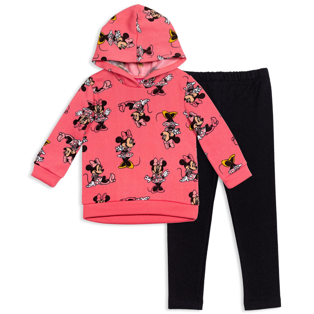 Minnie Mouse Pullover Crossover Fleece Hoodie and Leggings Outfit Set - imagikids