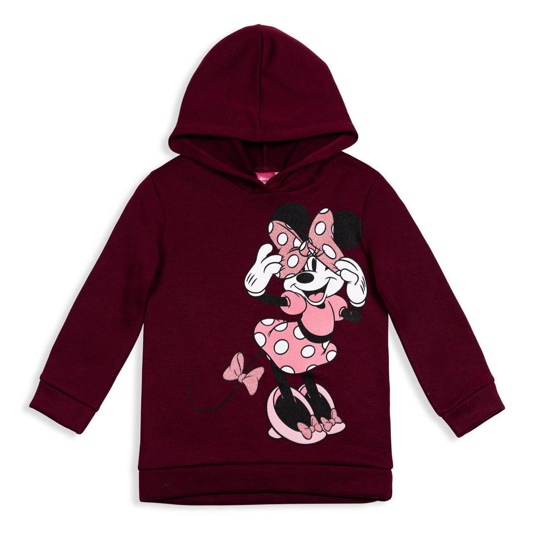 Minnie Mouse Pullover Crossover Fleece Hoodie and Leggings Outfit Set - imagikids