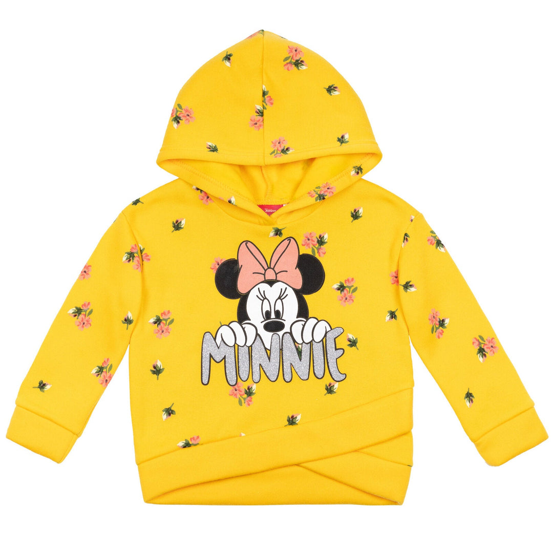 Minnie Mouse Pullover Crossover Fleece Hoodie and Leggings Outfit Set - imagikids