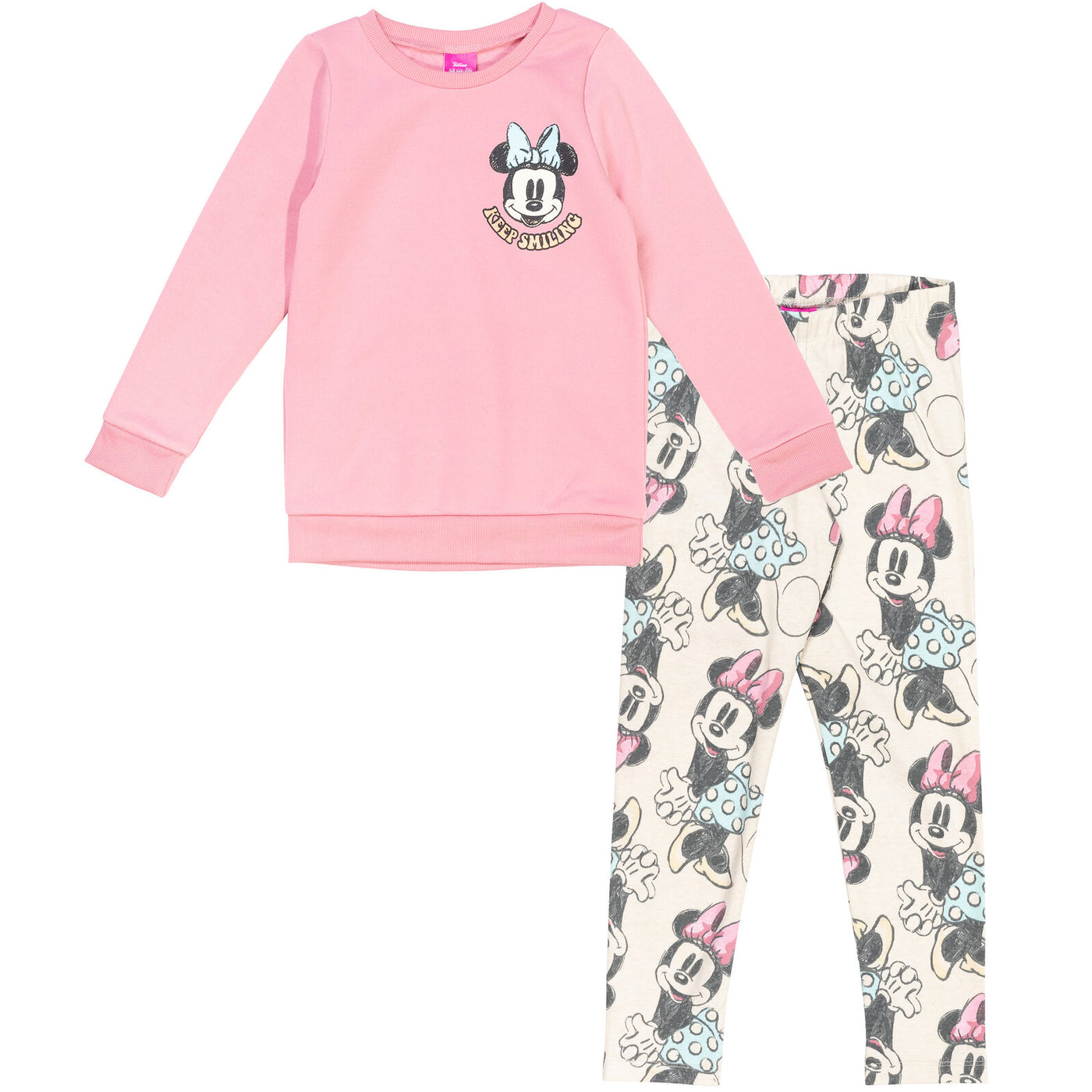 Minnie Mouse Pullover Fleece Sweatshirt & Leggings Set