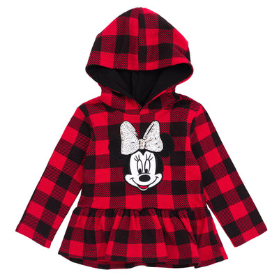 Minnie Mouse Pullover Peplum Fleece Hoodie and Leggings Outfit Set