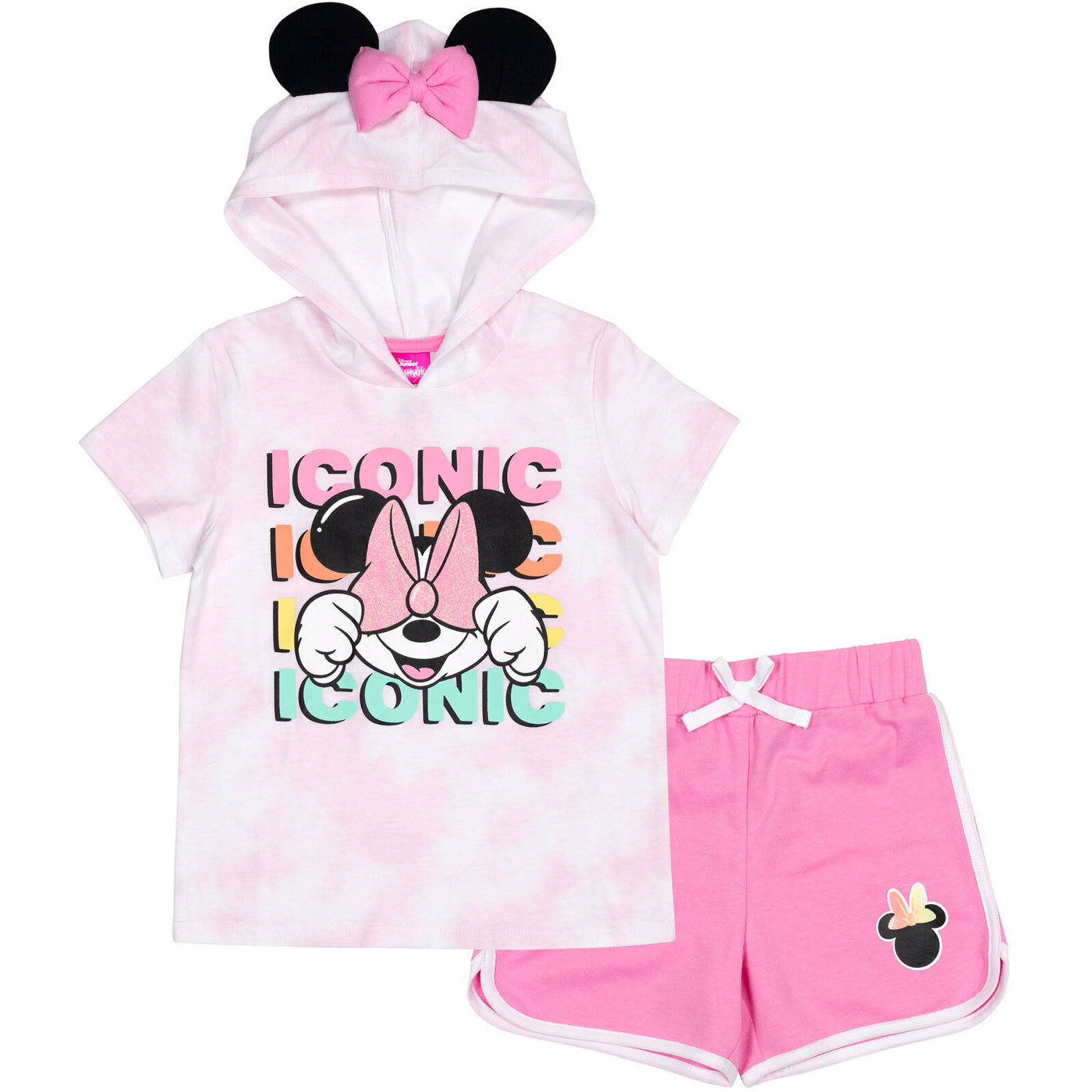 Camiseta con capucha de Minnie Mouse y pantalones cortos de delfín