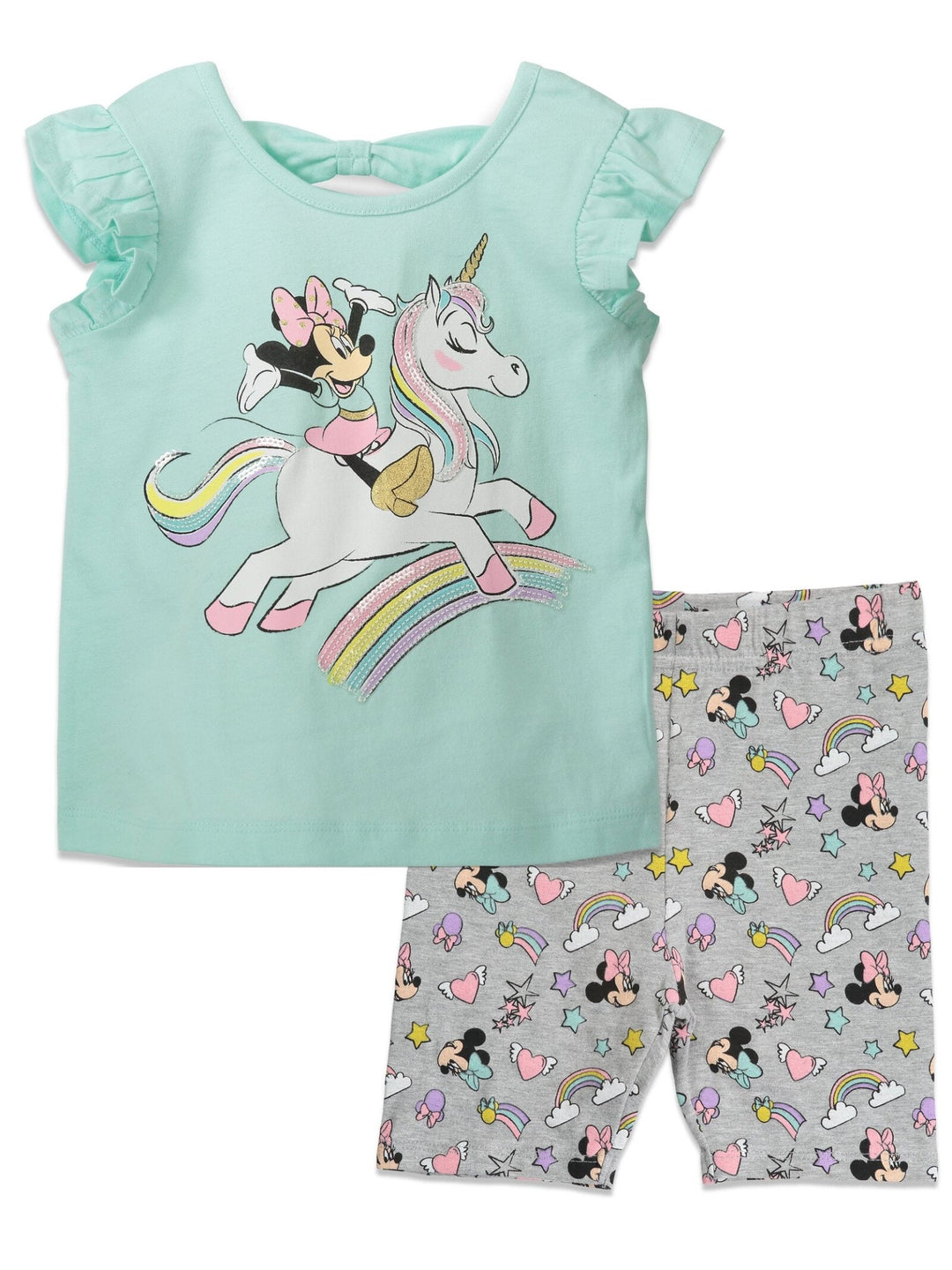 Minnie Mouse T - Shirt and Bike Shorts Outfit Set - imagikids