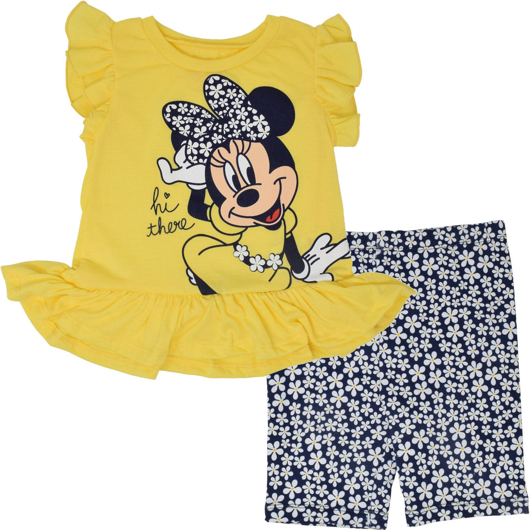 Minnie Mouse T - Shirt and Bike Shorts Outfit Set - imagikids