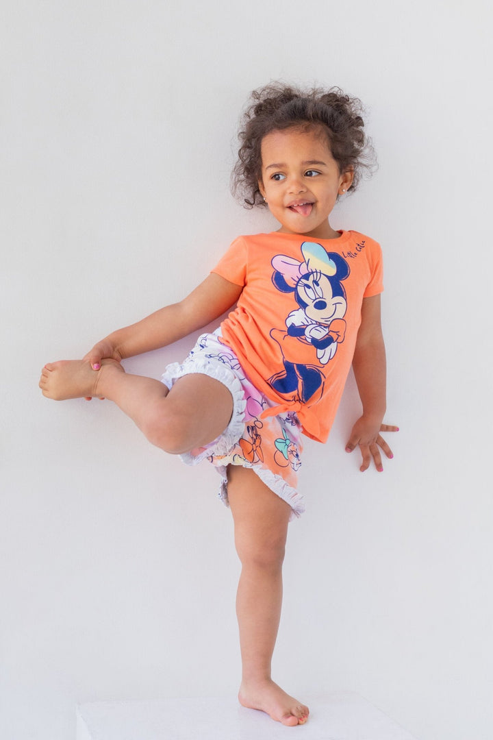 Minnie Mouse T - Shirt and French Terry Shorts Outfit Set - imagikids