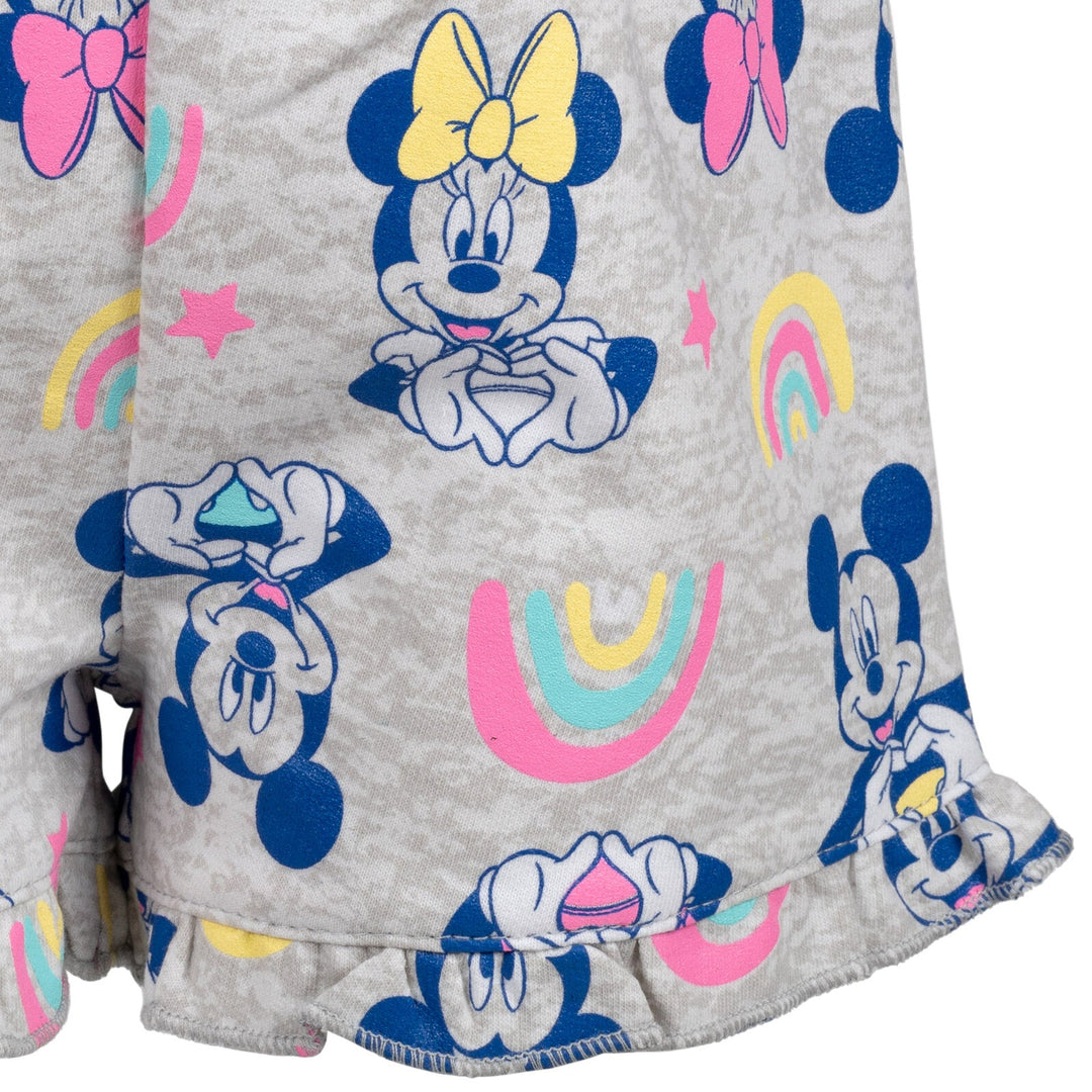 Minnie Mouse T - Shirt and French Terry Shorts Outfit Set - imagikids