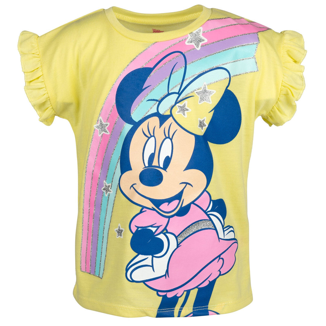 Minnie Mouse T - Shirt and French Terry Shorts Outfit Set - imagikids