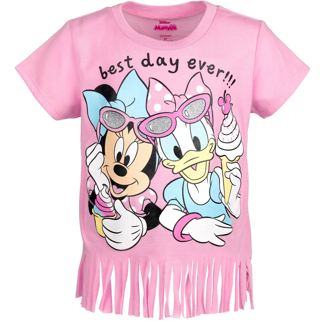 Minnie Mouse T - Shirt and French Terry Shorts Outfit Set - imagikids