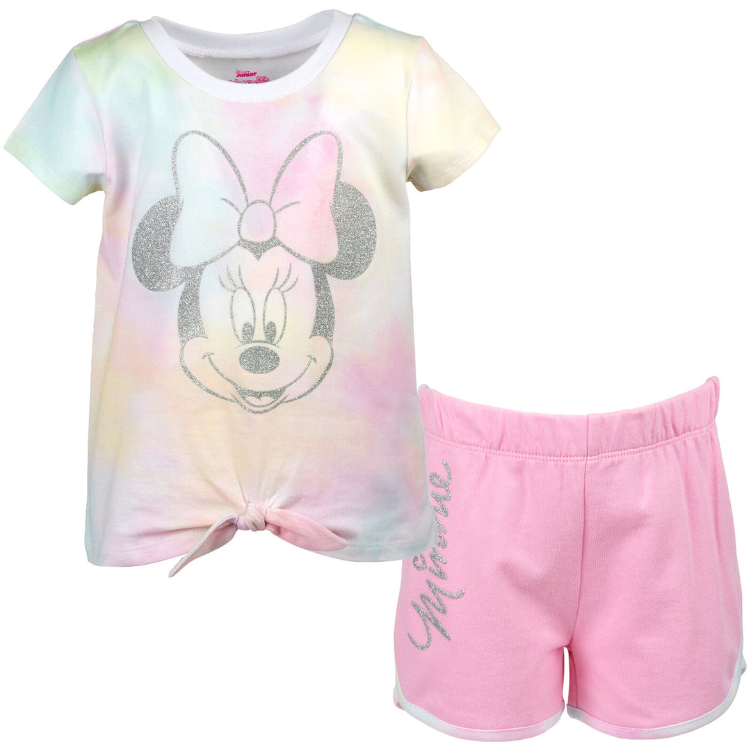 Minnie Mouse T - Shirt and French Terry Shorts Outfit Set - imagikids