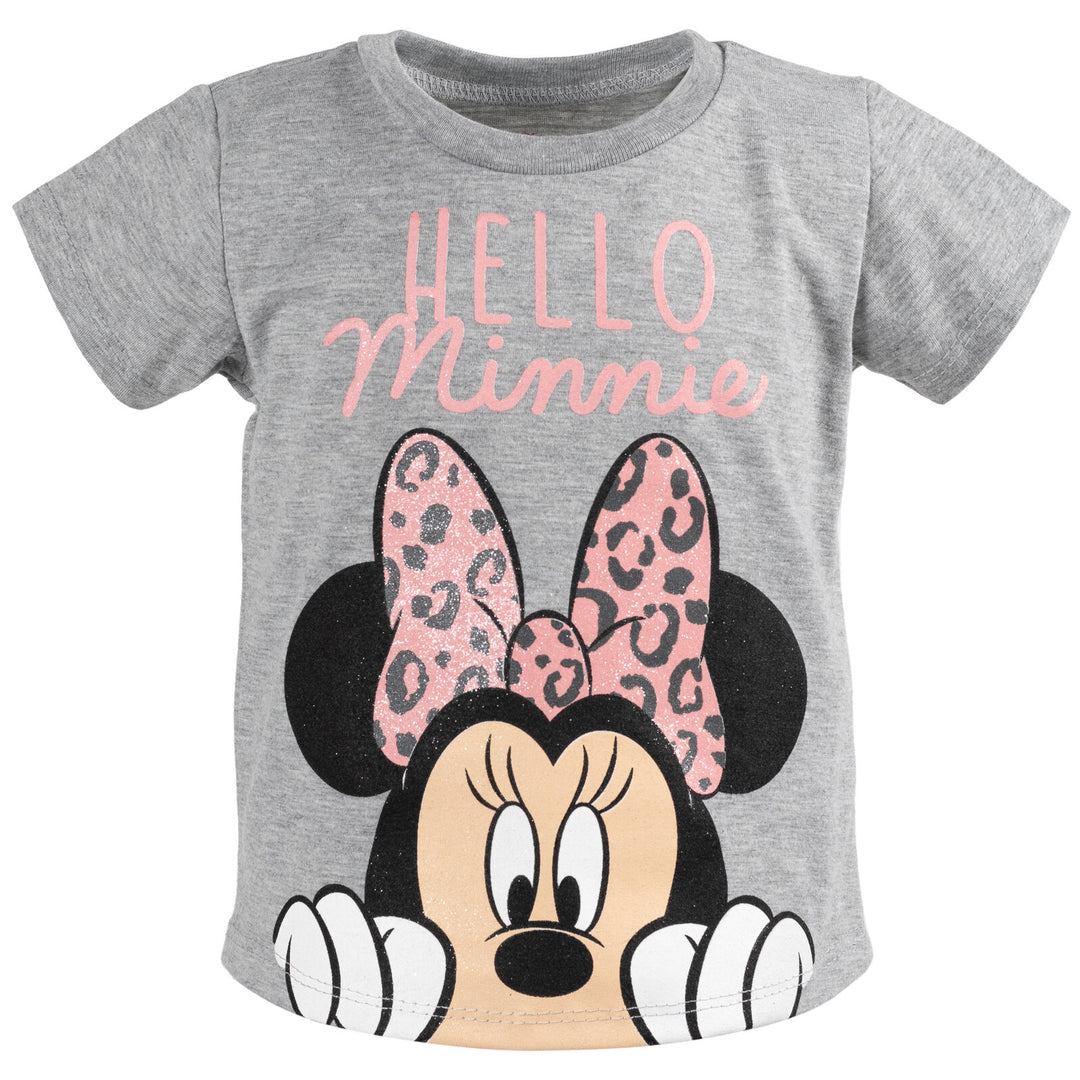 Minnie Mouse T - Shirt and French Terry Shorts Outfit Set - imagikids