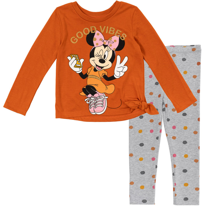 Conjunto de camiseta y calzas de Minnie Mouse