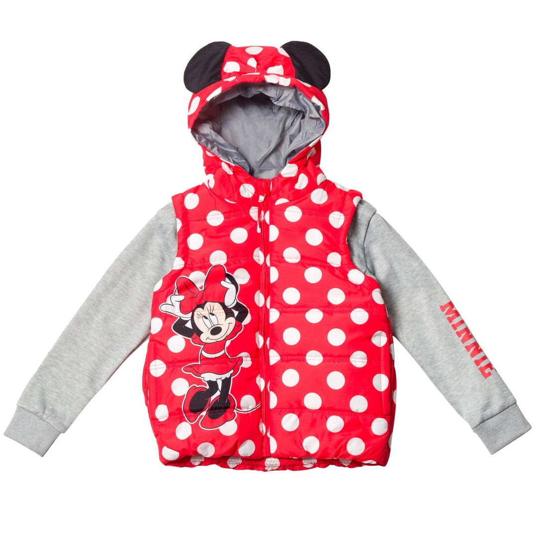 Minnie Mouse Zip Up Vest 2fer Jacket - imagikids