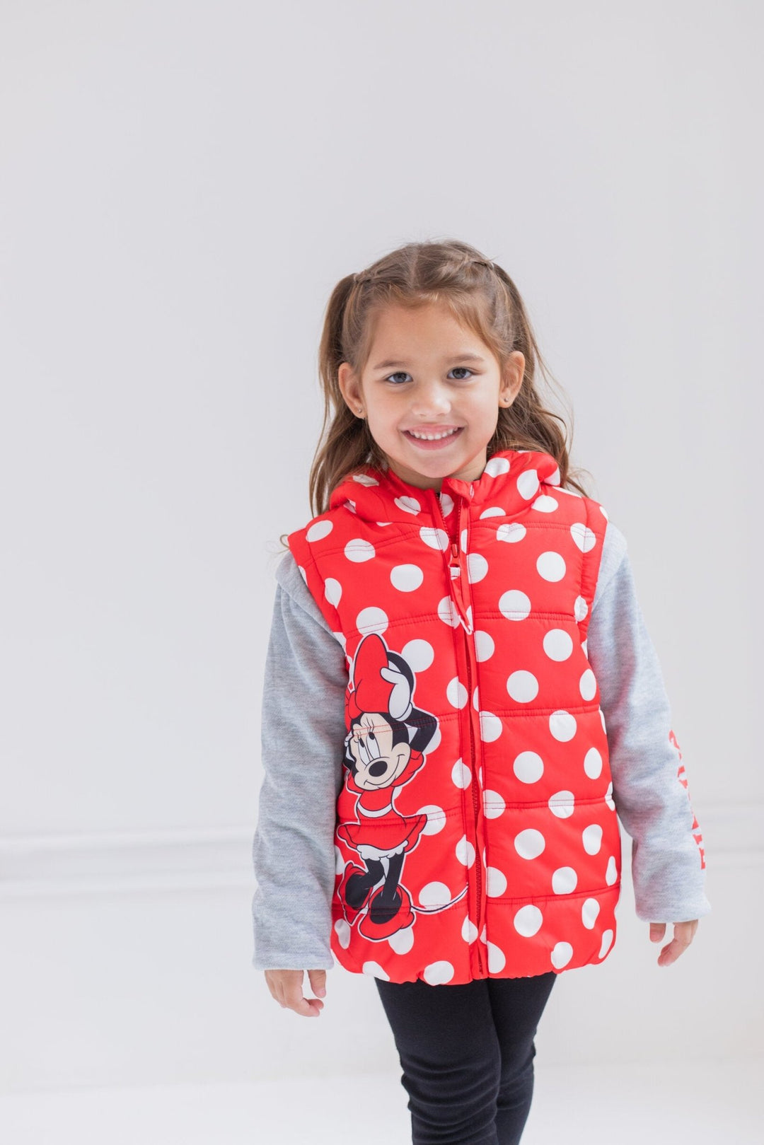 Minnie Mouse Zip Up Vest 2fer Jacket - imagikids