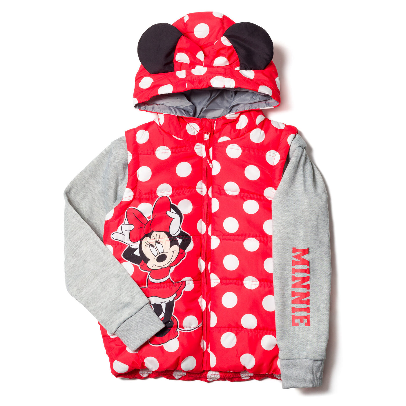 Minnie Mouse Zip Up Vest 2fer Jacket