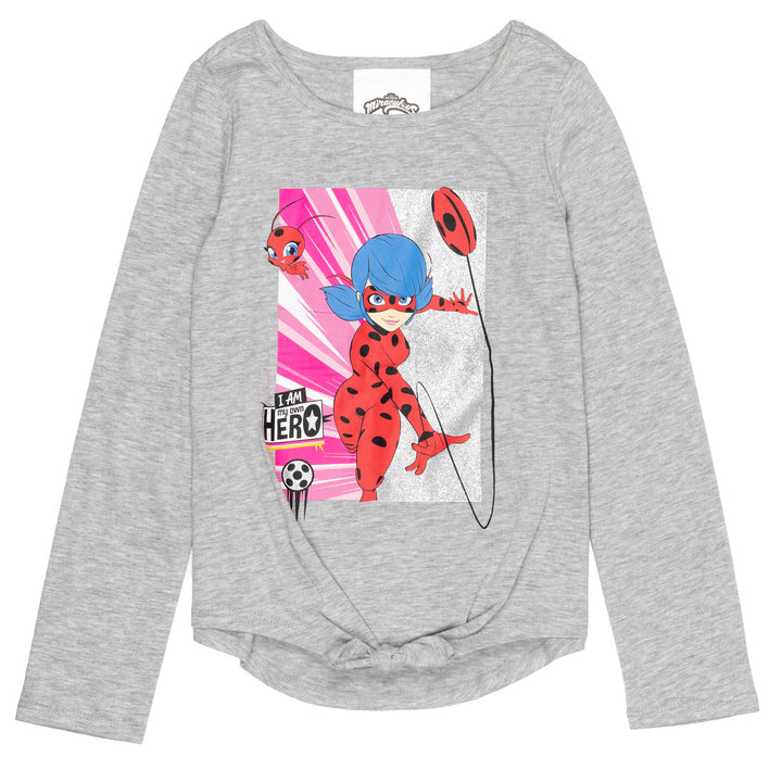 Miraculous Rena Rouge Cat Noir Ladybug Girls 2 Pack T-Shirts Toddler to Big Kid