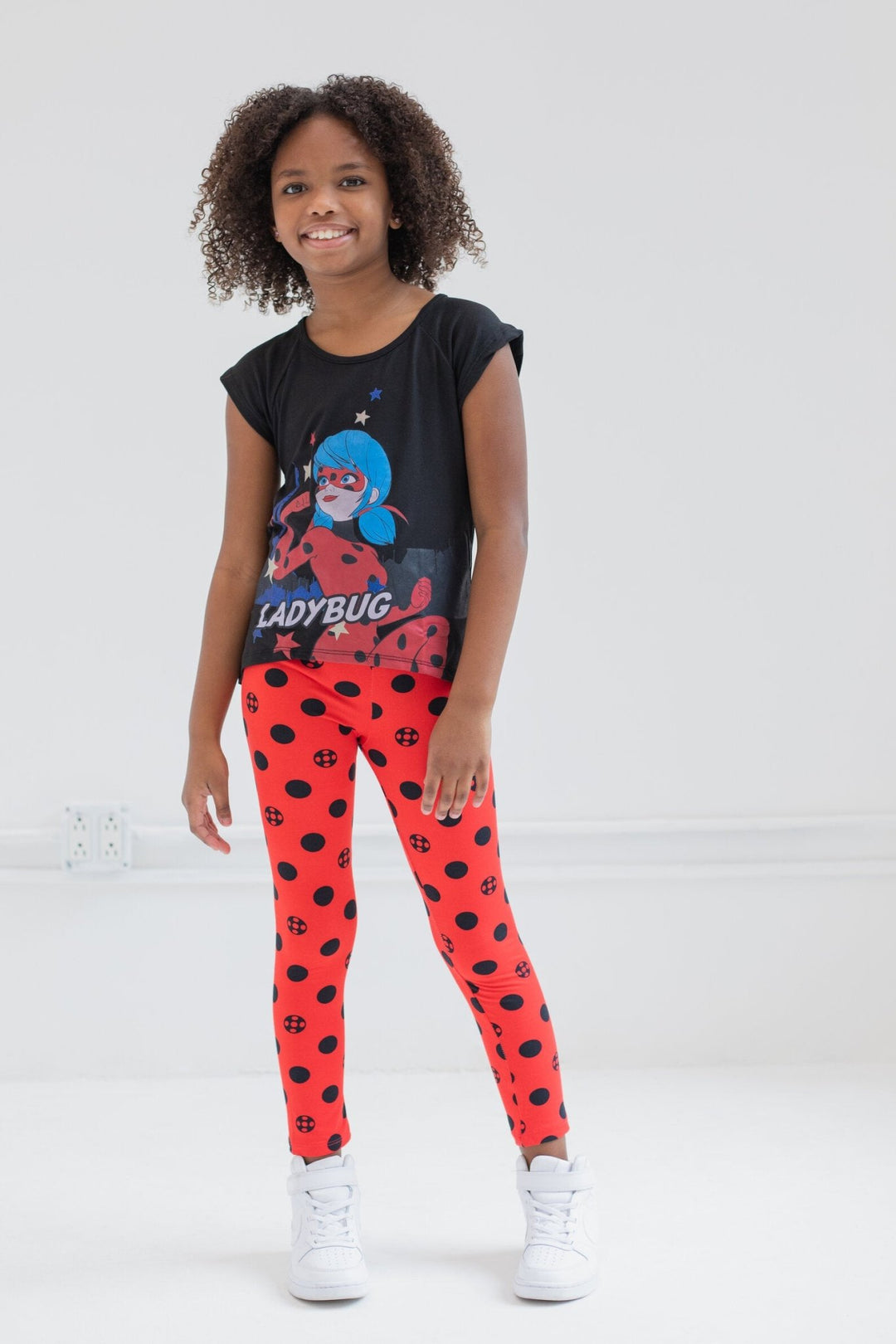 Miraculous 4 Piece Outfit Set: T - Shirt Tank Top Legging Shorts - imagikids