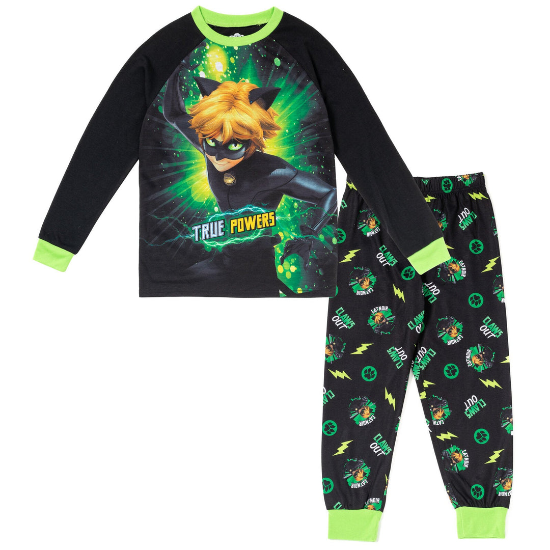 Miraculous Cat Noir Pajama Shirt and Pants Sleep Set - imagikids