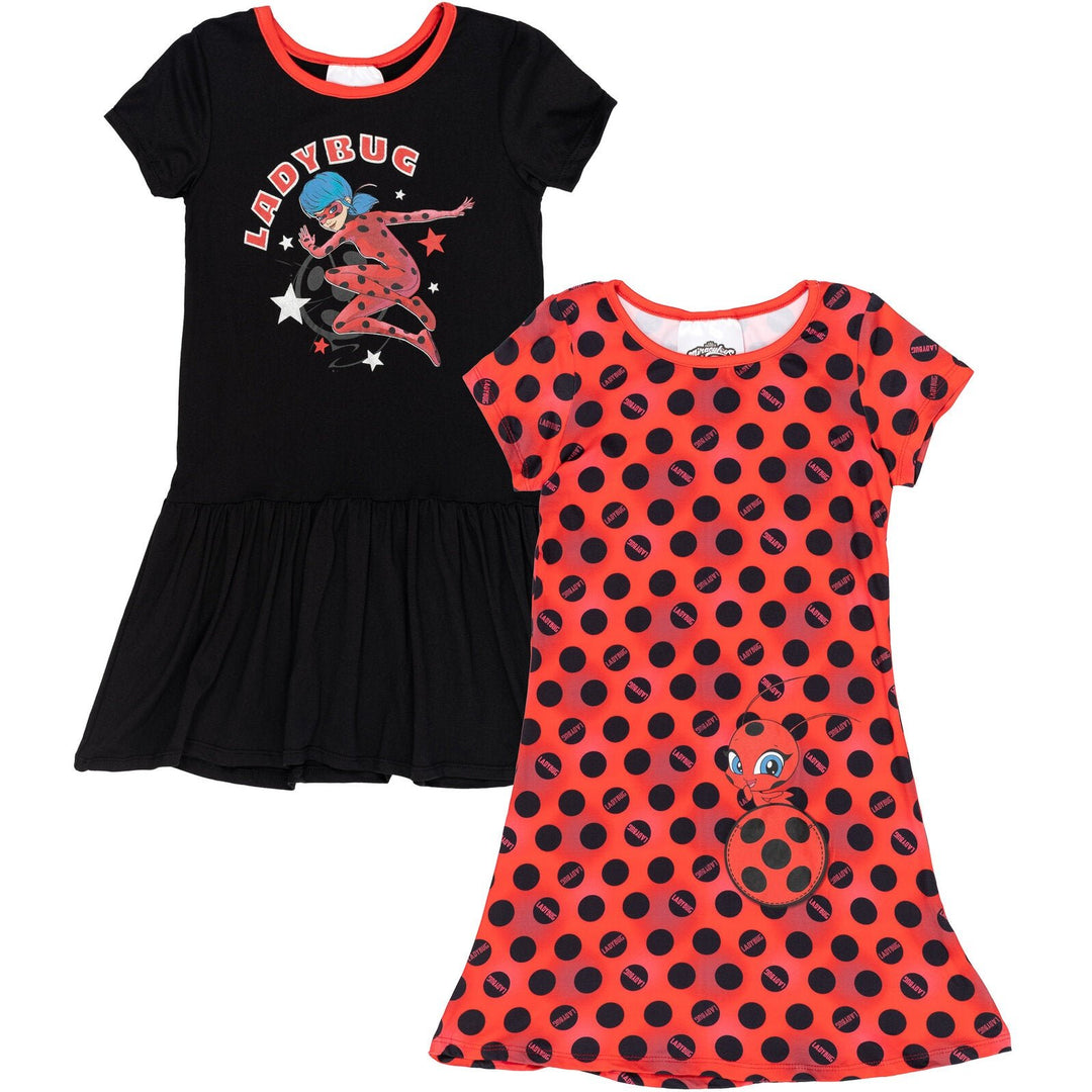 Miraculous Ladybug 2 Pack Short Sleeve Dresses - imagikids