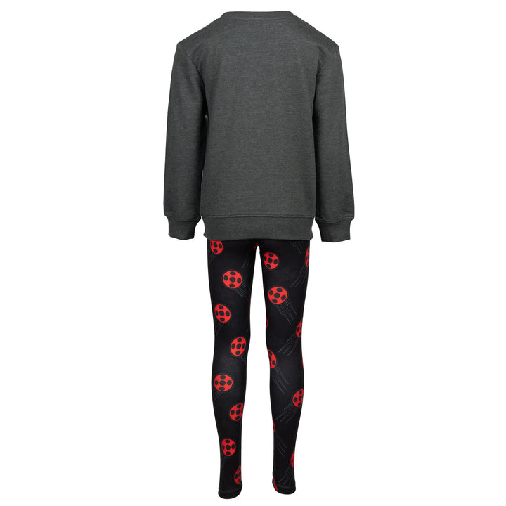 Sudadera con capucha de Miraculous Ladybug con parte delantera cruzada y mallas con parte delantera cruzada