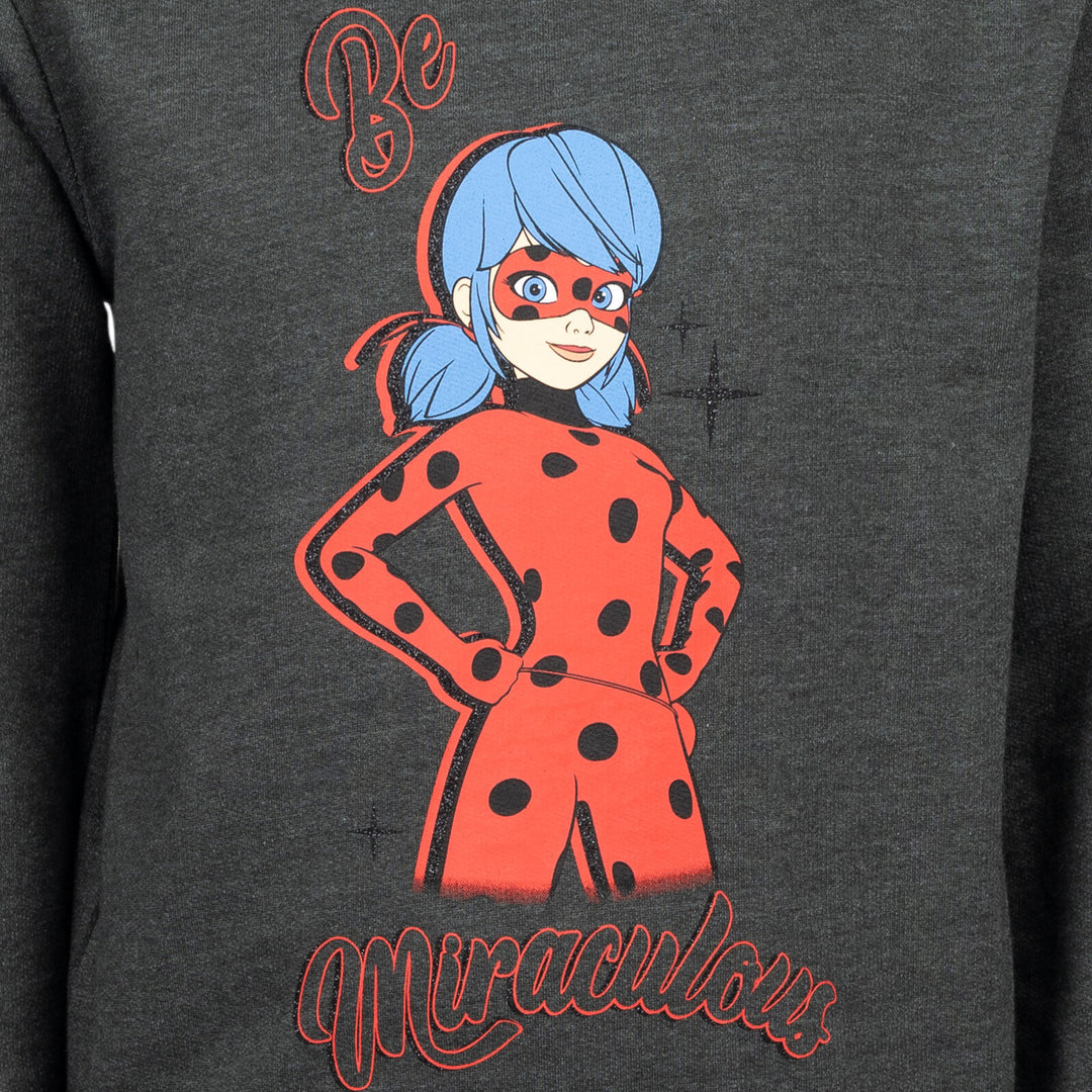 Sudadera con capucha de Miraculous Ladybug con parte delantera cruzada y mallas con parte delantera cruzada