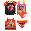 Miraculous One Piece Bathing Suit Rash Guard Tankini Top and Bikini Bottom 4 Swimsuit Set