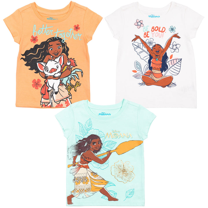 Paquete de 3 Moana Camisetas gráficas