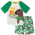 Moana Maui Raglan Rash Guard and Swim Trunks UPF 50+ Outfit Set