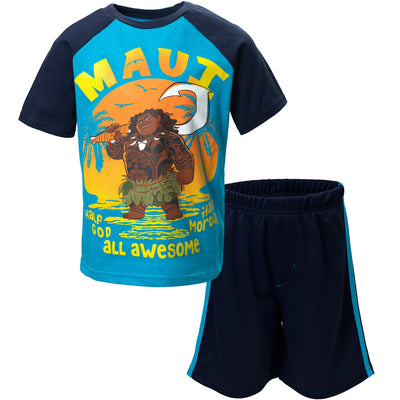 Moana Maui T - Shirt and Mesh Shorts Outfit Set - imagikids