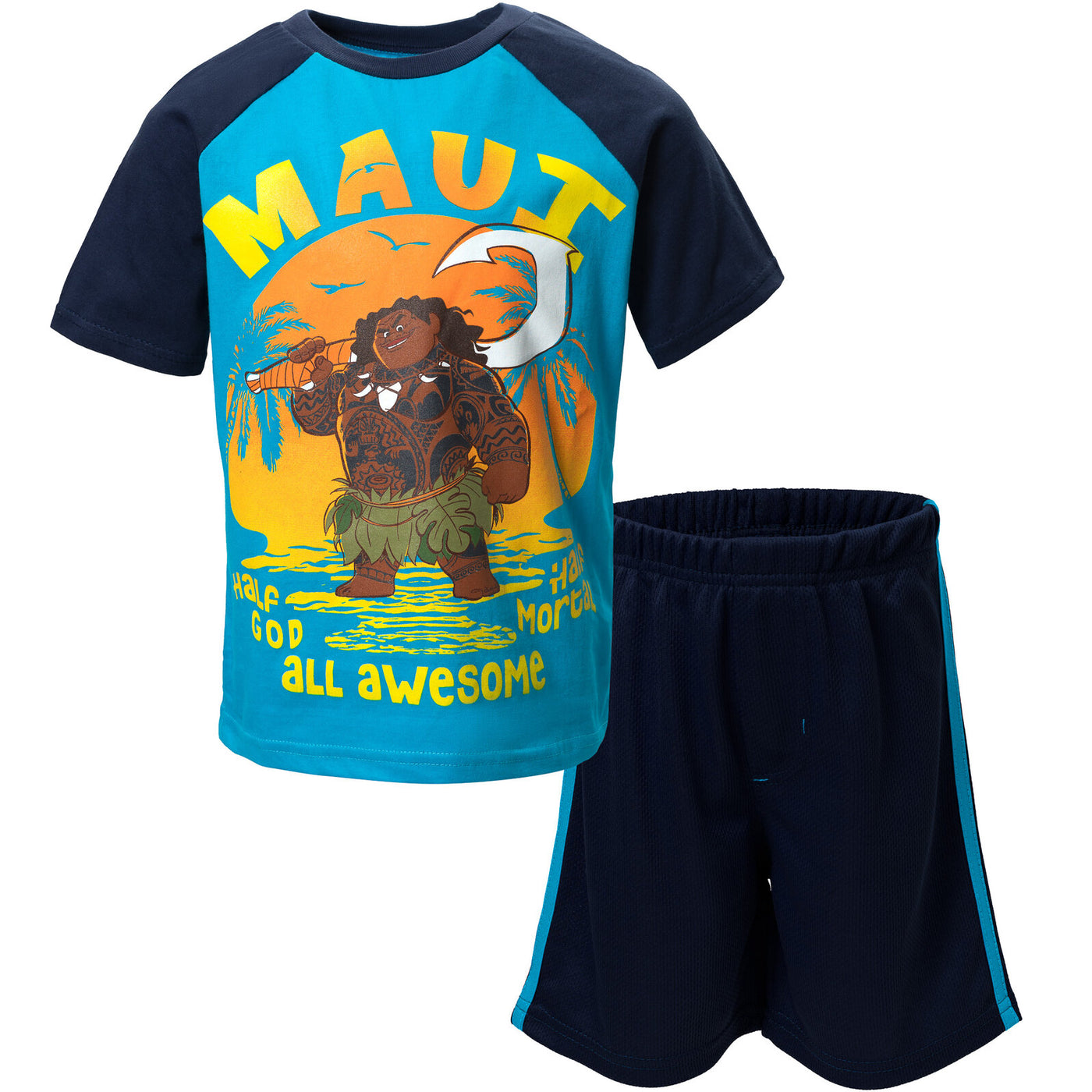 Moana Maui T-Shirt and Mesh Shorts Outfit Set