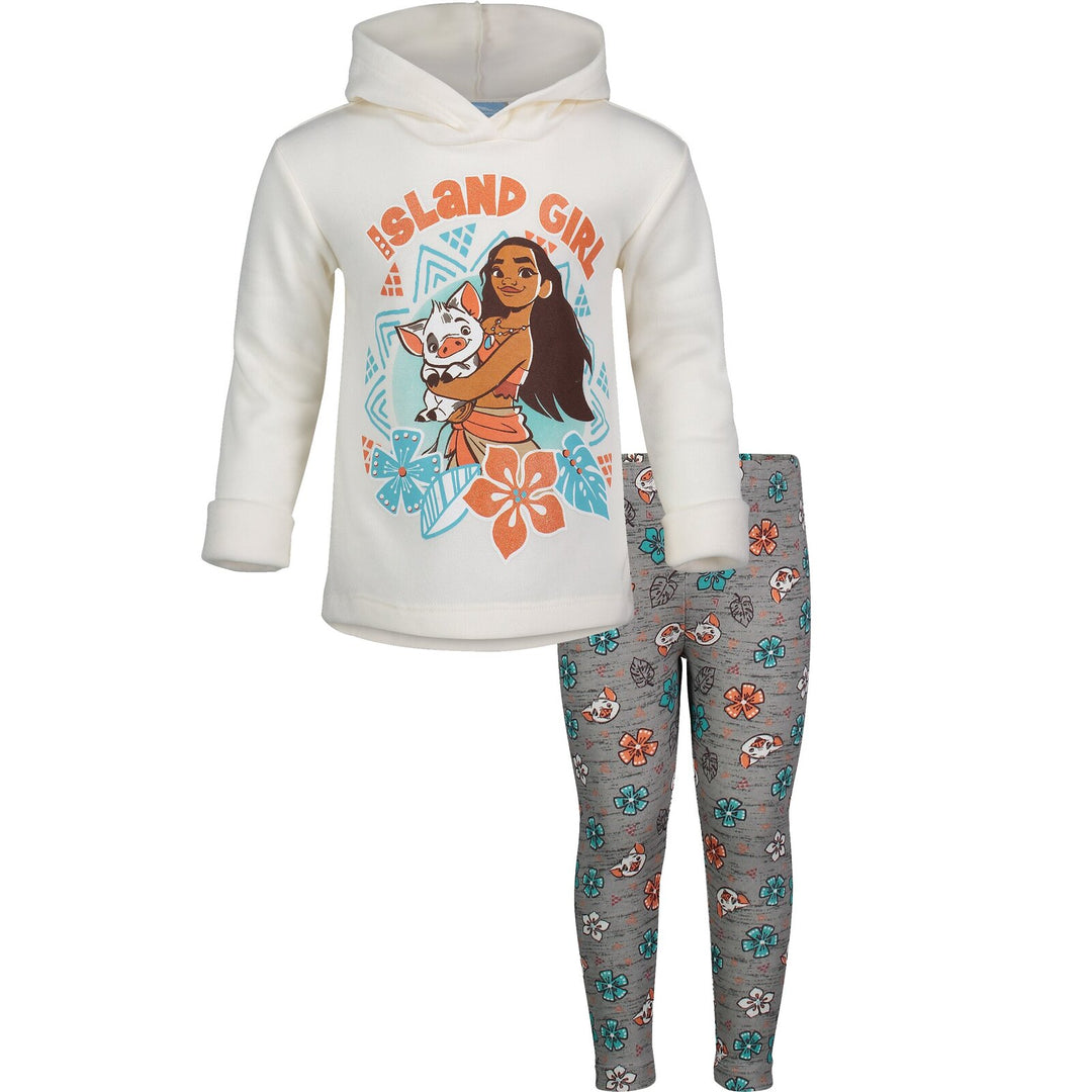 Moana Fleece Pullover Hoodie & Leggings Set