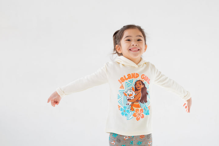 Moana Fleece Pullover Hoodie & Leggings Set