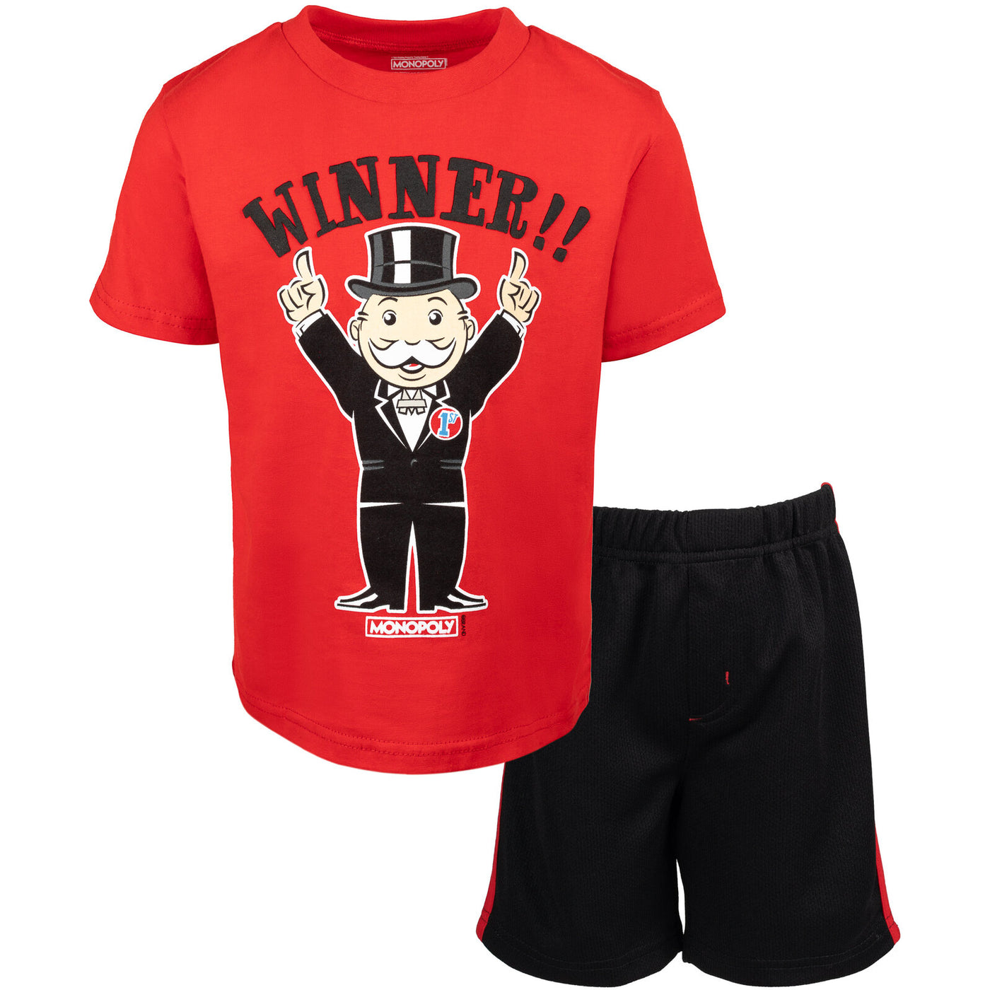 MONOPOLY T-Shirt and Mesh Shorts Outfit Set