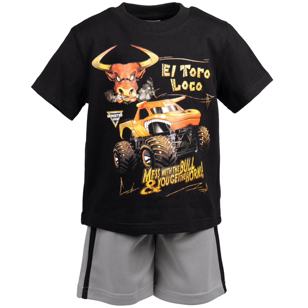 Monster Jam Breathable Graphic T - Shirt & Breathable Shorts - imagikids