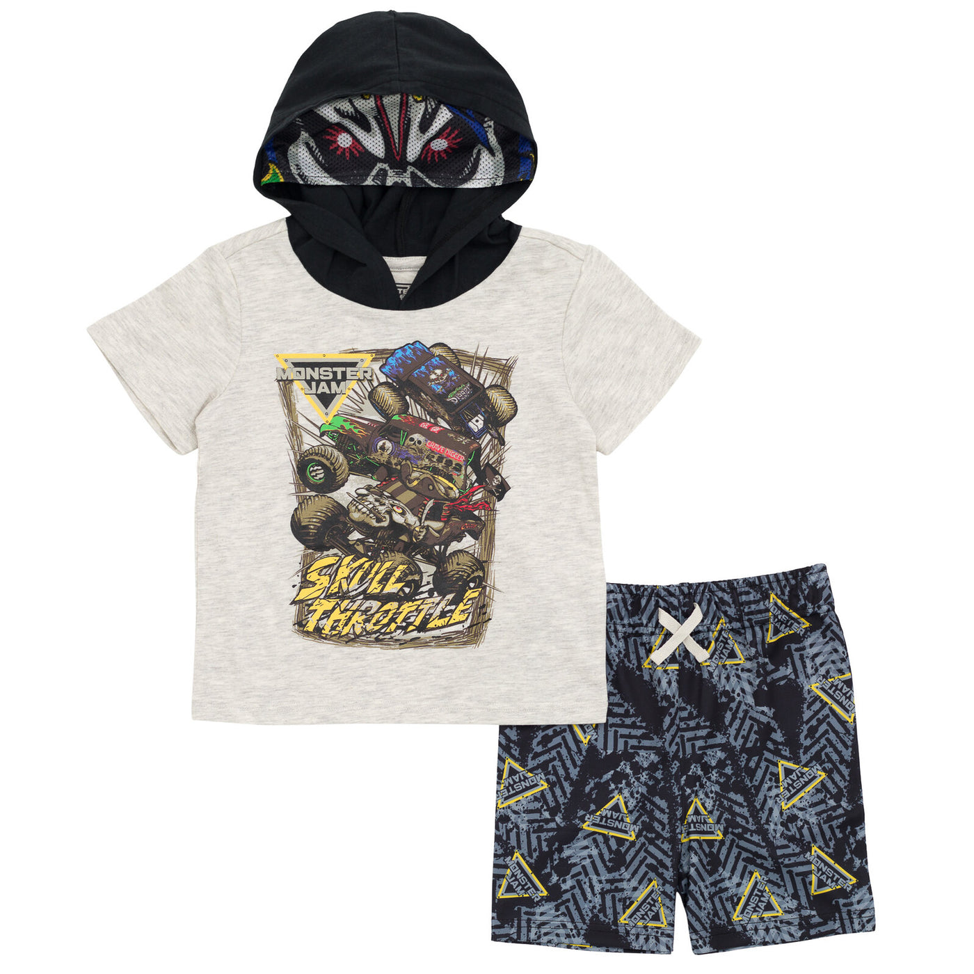 Monster Jam Cosplay T-Shirt and Mesh Shorts Outfit Set