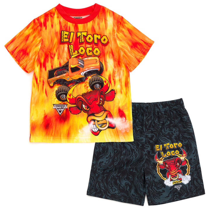 Monster Jam El Toro Loco Pajama Shirt and Shorts Sleep Set