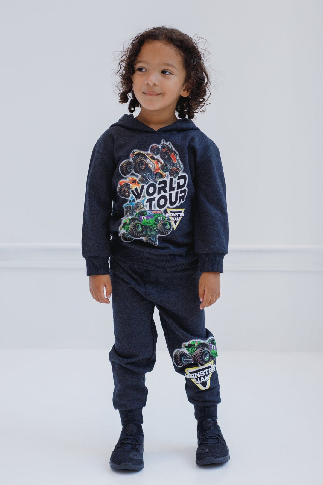 Monster Jam Fleece Pullover Hoodie and Pants Outfit Set - imagikids