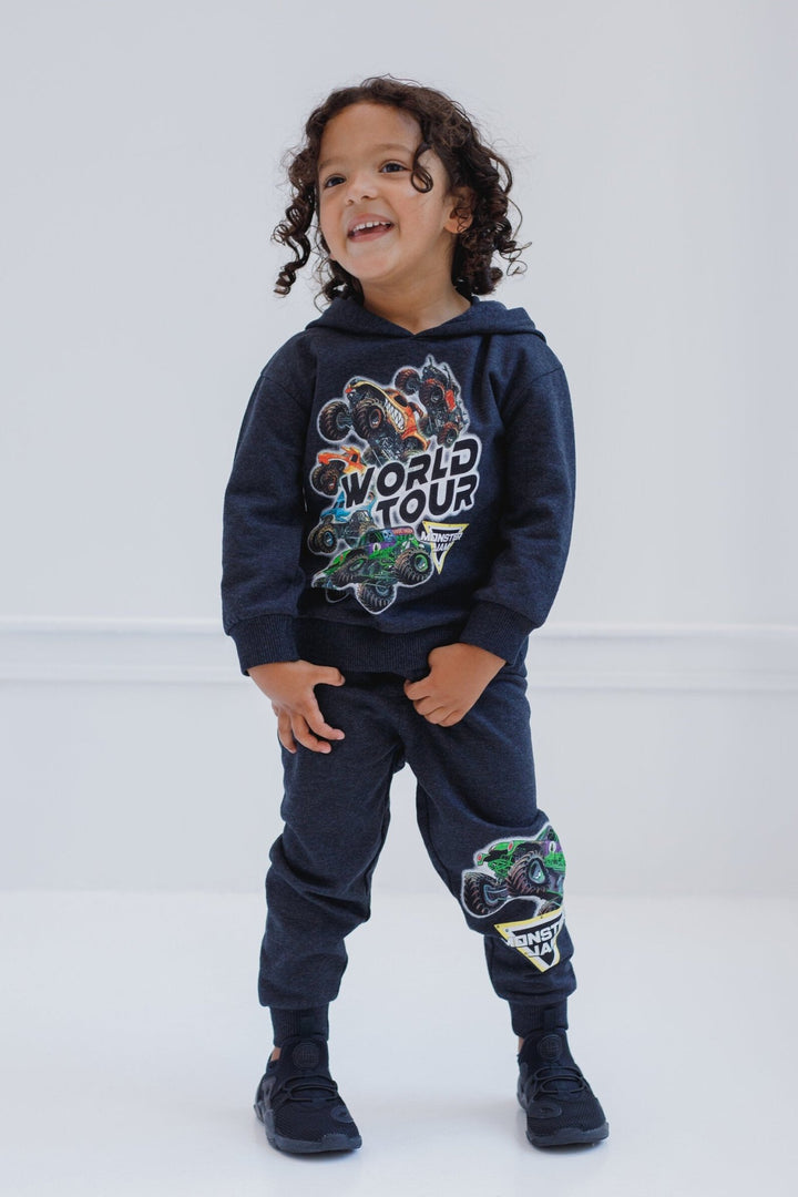 Monster Jam Fleece Pullover Hoodie and Pants Outfit Set - imagikids