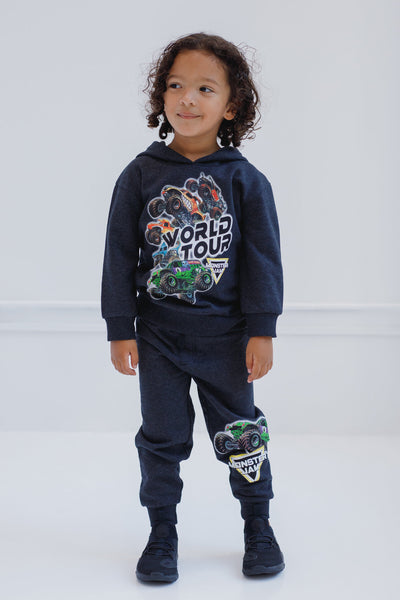 Monster Jam Fleece Pullover Hoodie and Pants Outfit Set