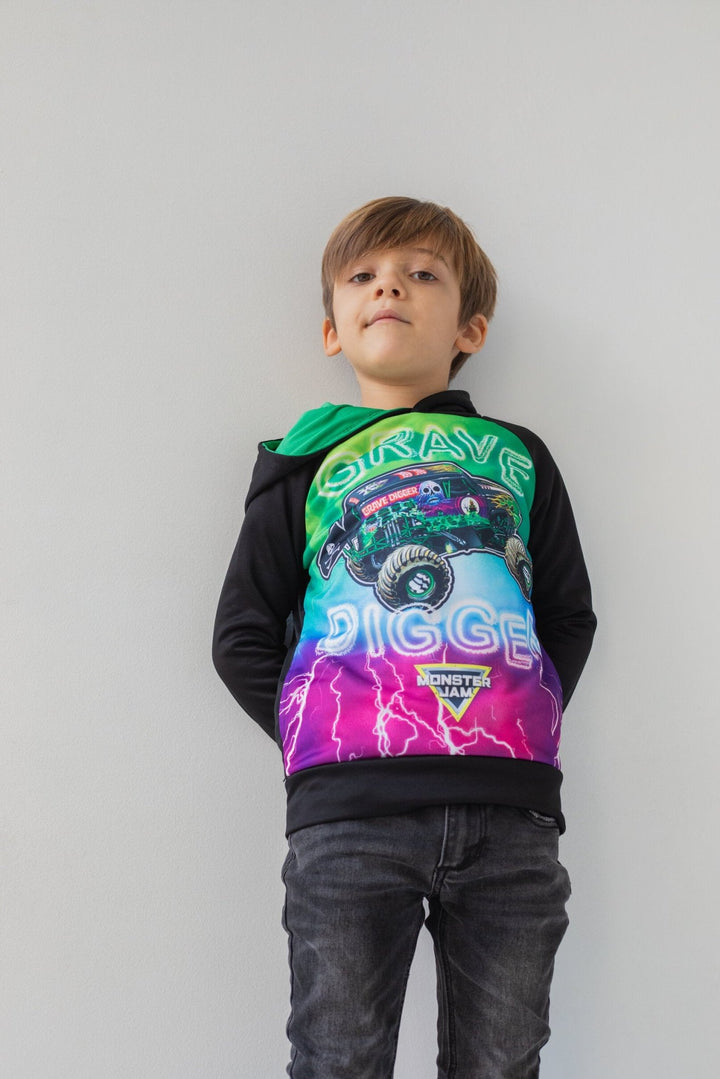 Monster Jam Grave Digger Fleece Pullover Hoodie - imagikids