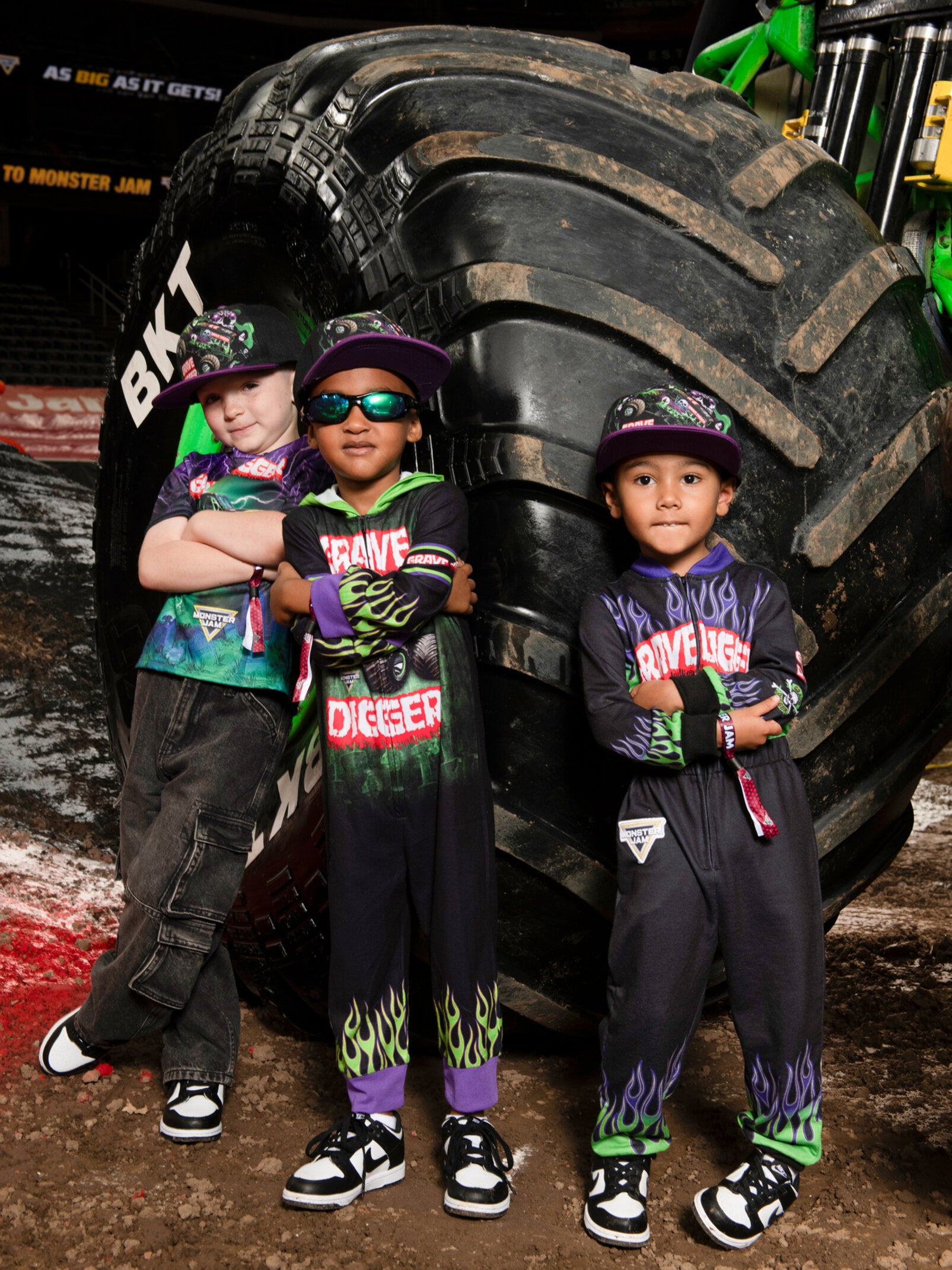 Monster Jam Grave Digger French Terry Racing Zip Up Coverall