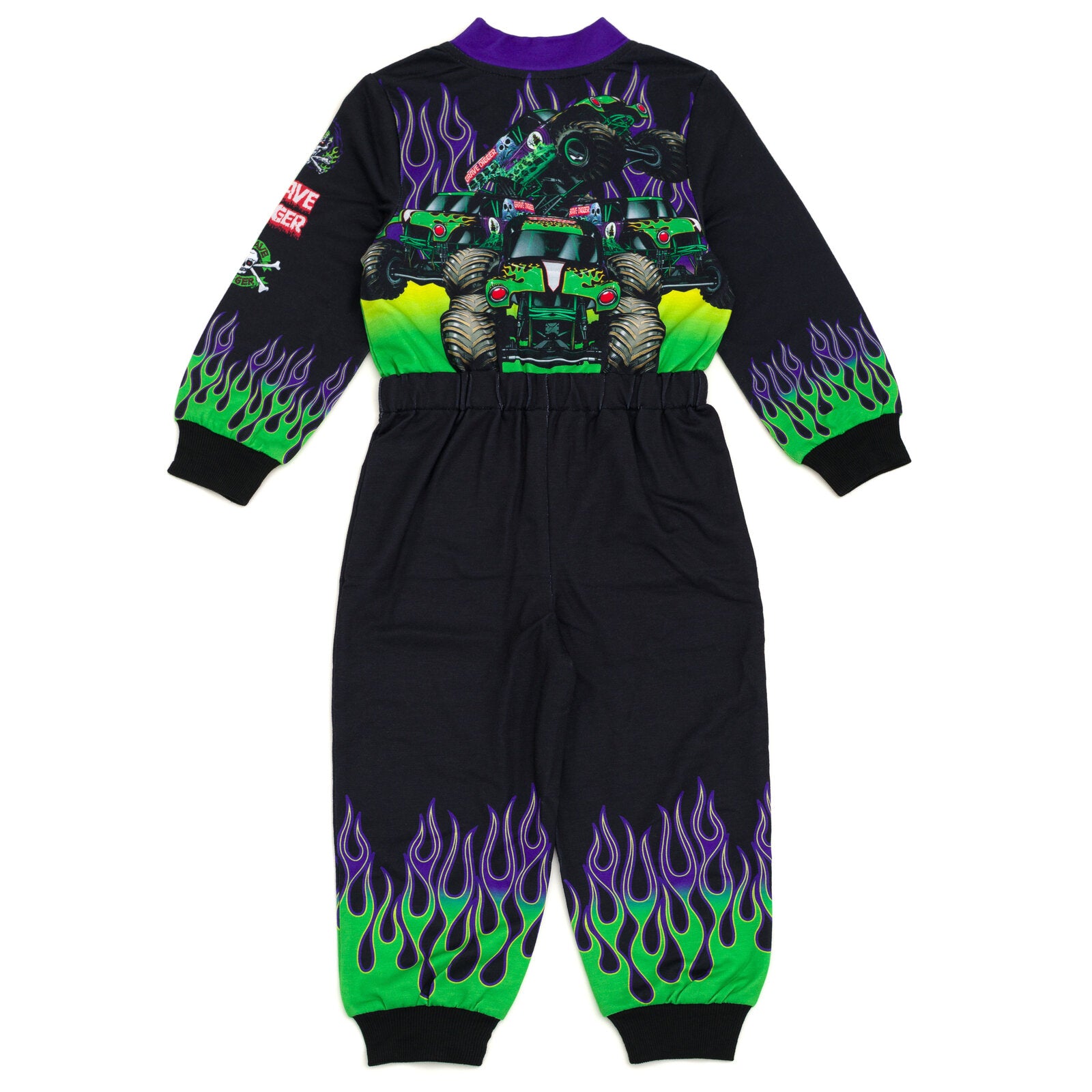 Monster Jam Grave Digger French Terry Racing Zip Up Coverall