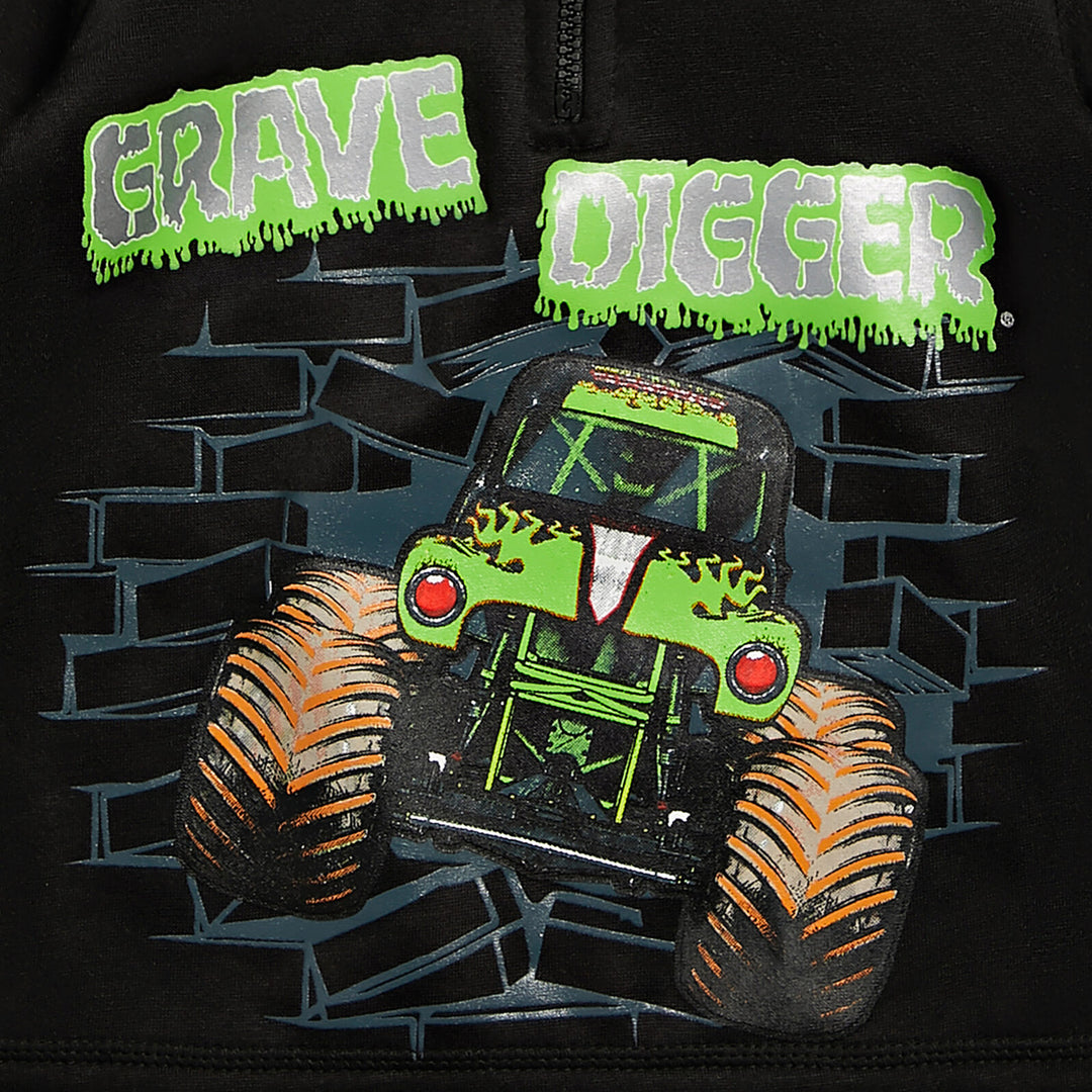 Monster Jam Grave Digger Half Zip Hoodie