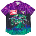 Monster Jam Grave Digger Matching Family Hawaiian Button Down Dress Shirt