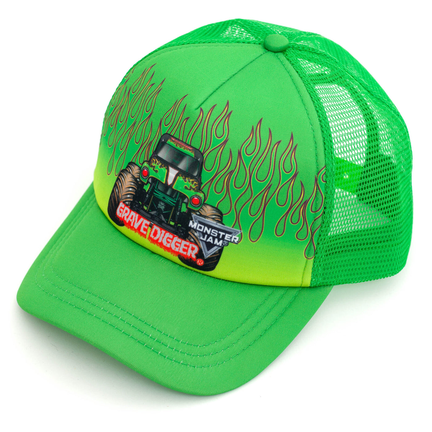 Monster Jam Grave Digger Mesh Adjustable Snapback Baseball Cap Hat
