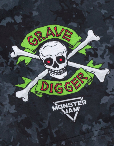 Monster Jam Grave Digger Pajama Shirt and Shorts Sleep Set