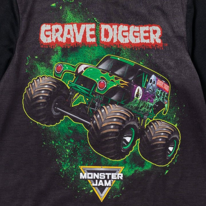 Monster Jam Grave Digger Pullover Pajama Shirt and Pants Sleep Set - imagikids